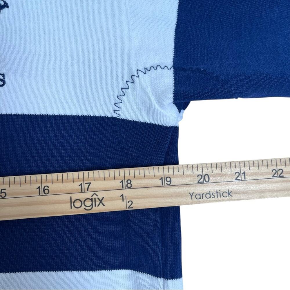 Barbarian Striped Rugby Shirt Mens Small Blue White Blokecore Varsity Co. Logo - Picture 9 of 10